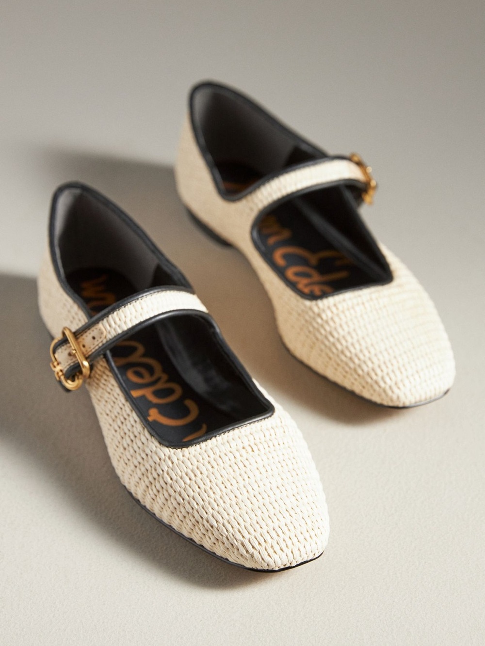 Sam Edelman Michaela Mary Jane Flats (Linen)
